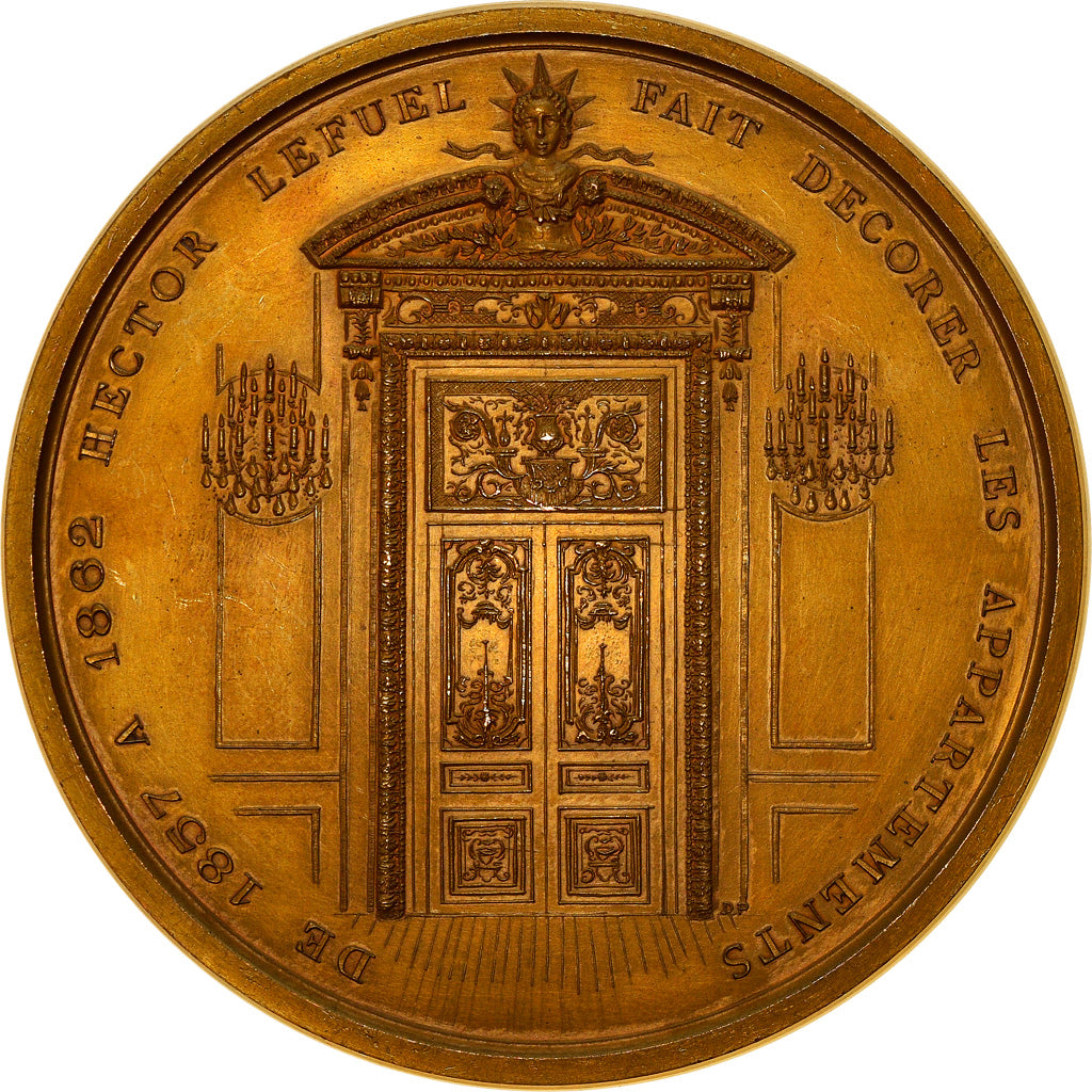 France, Medal, Le Louvre de Napoléon III, Arts & Culture, 1975, Ponce, MS(63)