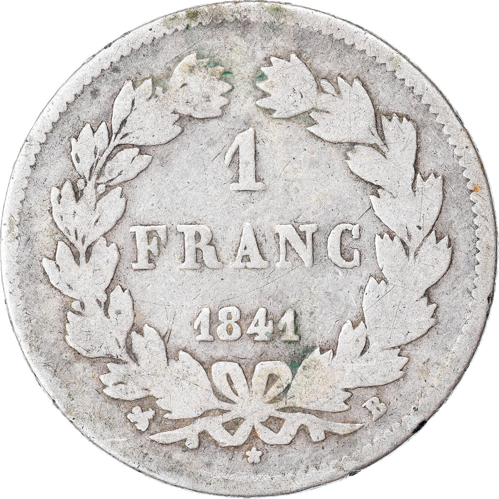Münze, Frankreich, Louis-Philippe, Franc, 1841, Rouen, SGE+, Silber, KM:748.2