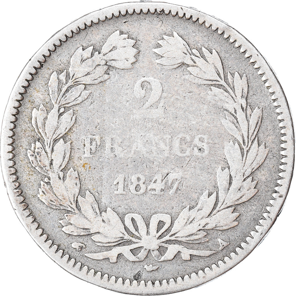 Coin, France, Louis-Philippe, 2 Francs, 1847, Paris, VF(20-25), Silver