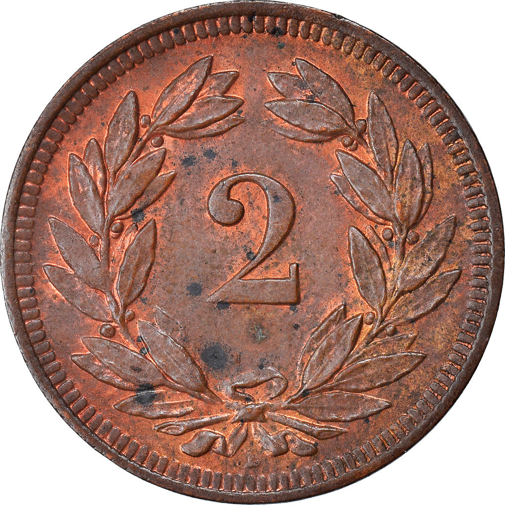 Monnaie, Suisse, 2 Rappen, 1897, Bern, TTB+, Bronze, KM:4.2