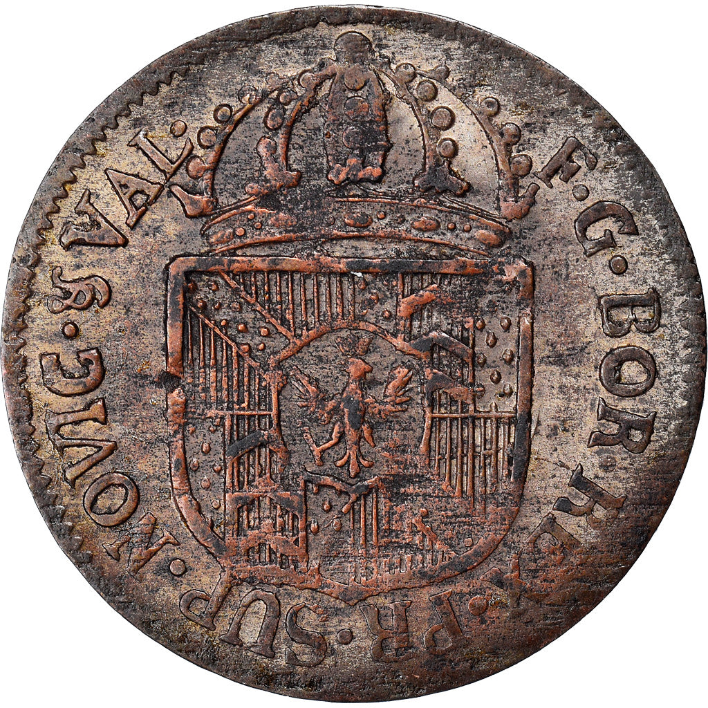 Moneta, CANTONI SVIZZERI, NEUCHATEL, 1/2 Batzen, 1793, Neuenburg, BB+, Biglione