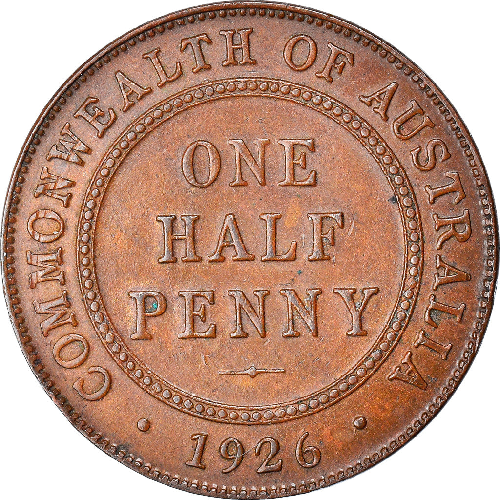 Moneta, Australia, George V, 1/2 Penny, 1926, SPL-, Bronzo, KM:22