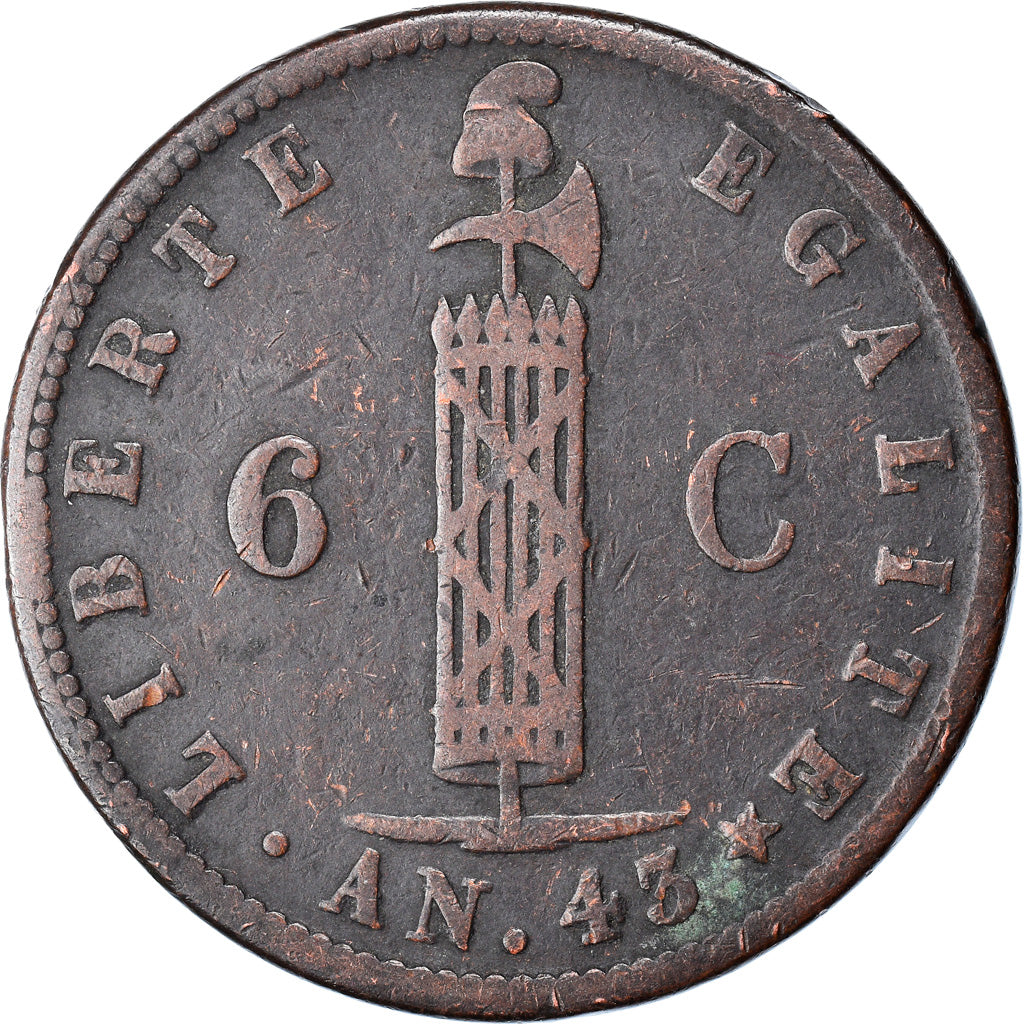 Coin, Haiti, 6 Centimes, 1846, VF(20-25), Copper, KM:28