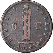 Coin, Haiti, 6 Centimes, 1846, VF(20-25), Copper, KM:28