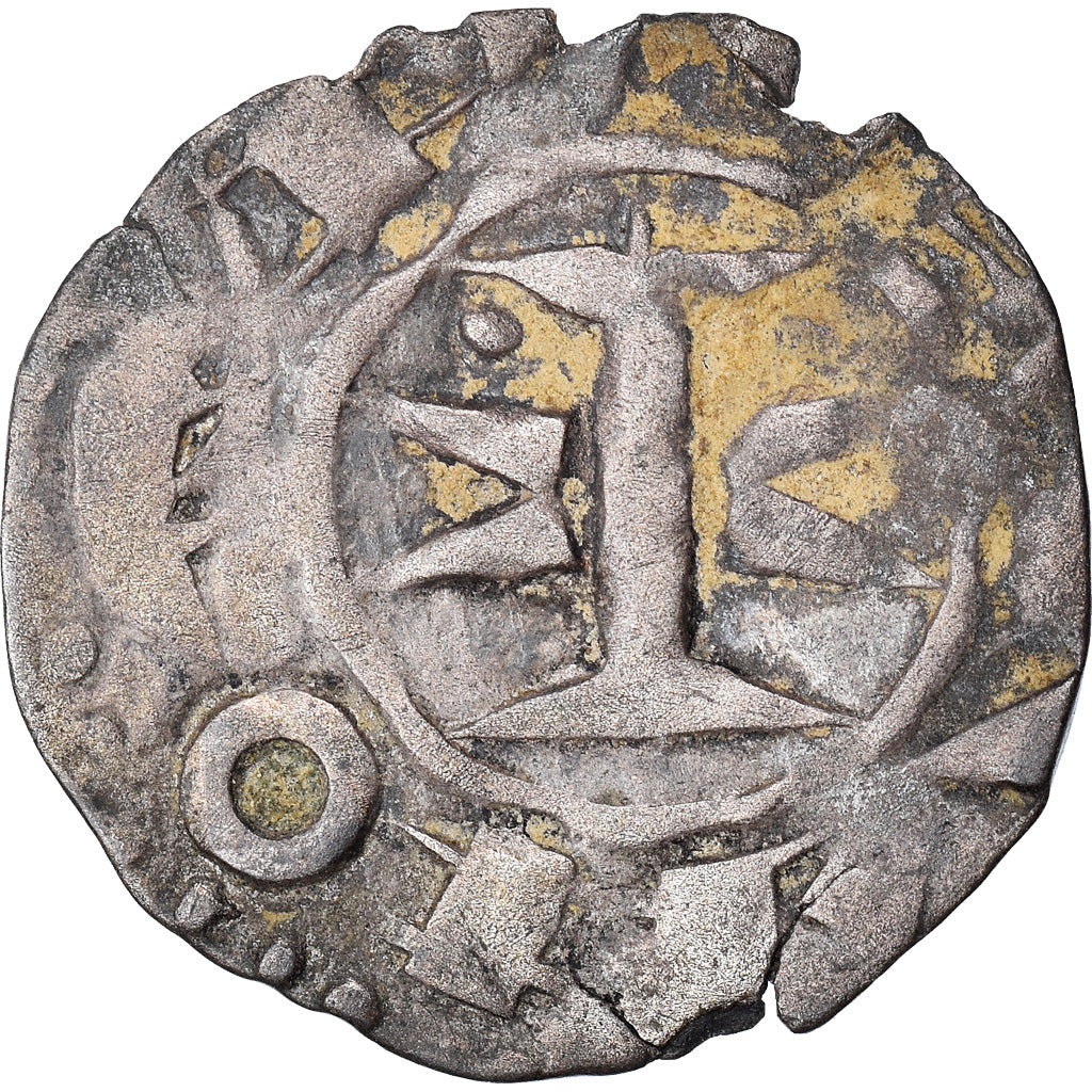 Moneta, Francia, Languedoc, Anonymous, Denarius, MB+, Biglione, Boudeau:753