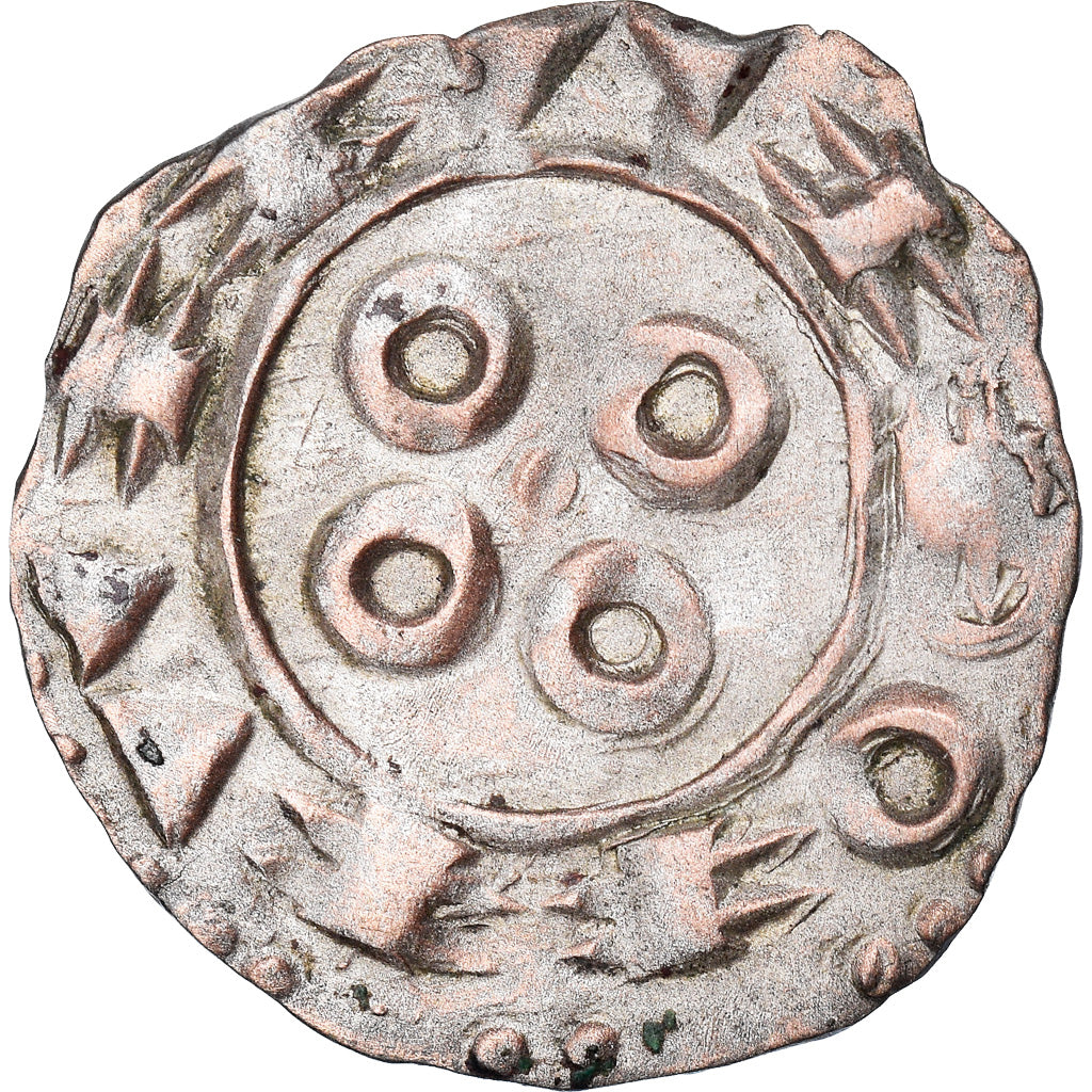 Moneda, Francia, Languedoc, Anonymous, Denarius, MBC+, Vellón, Boudeau:753