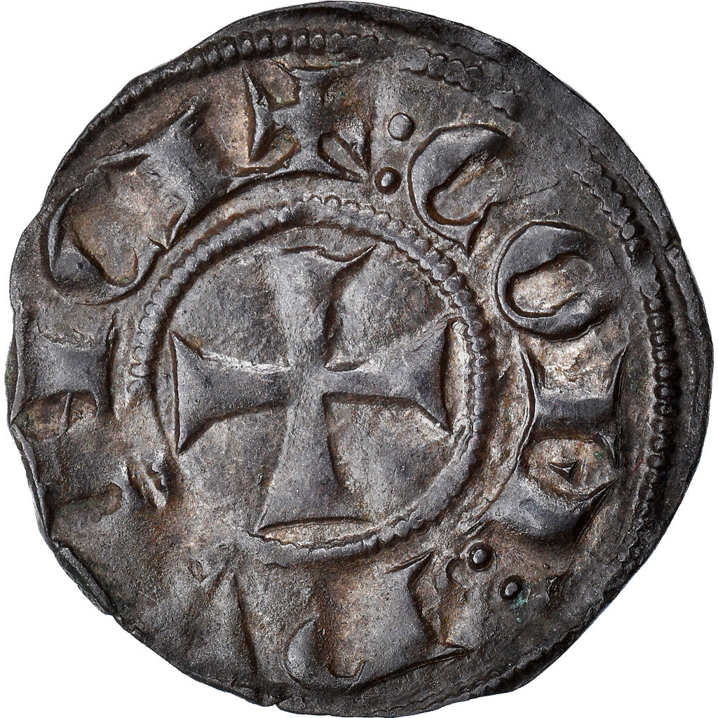 Monnaie, France, Provence, Charles II d'Anjou, Obole coronat, TTB, Billon