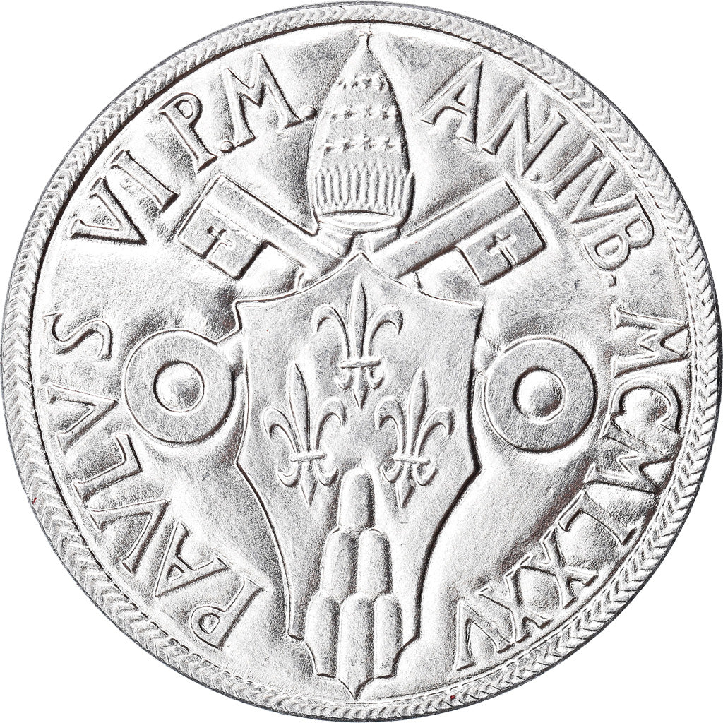 Coin, VATICAN CITY, Paul VI, 10 Lire, 1975, MS(65-70), Aluminum, KM:127