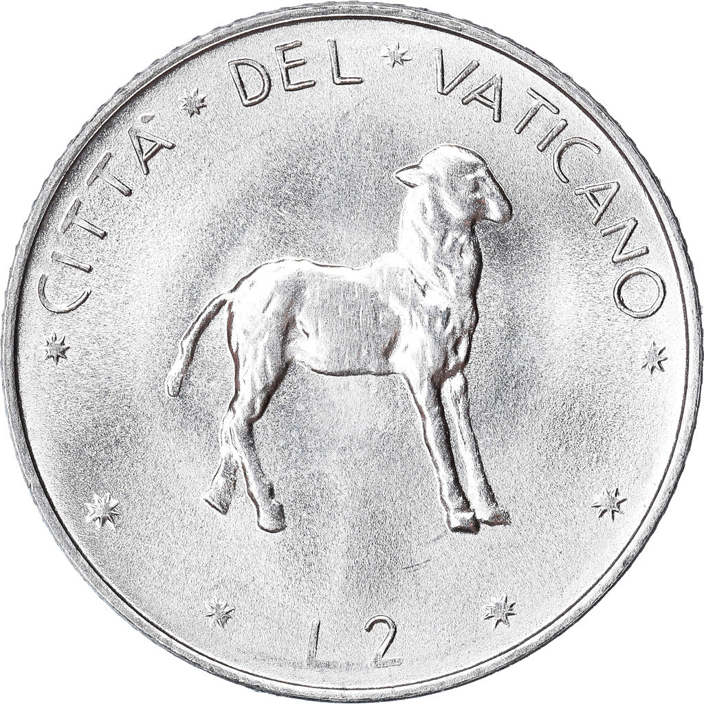 Moneta, CITTÀ DEL VATICANO, Paul VI, 2 Lire, 1972, SPL+, Alluminio, KM:117