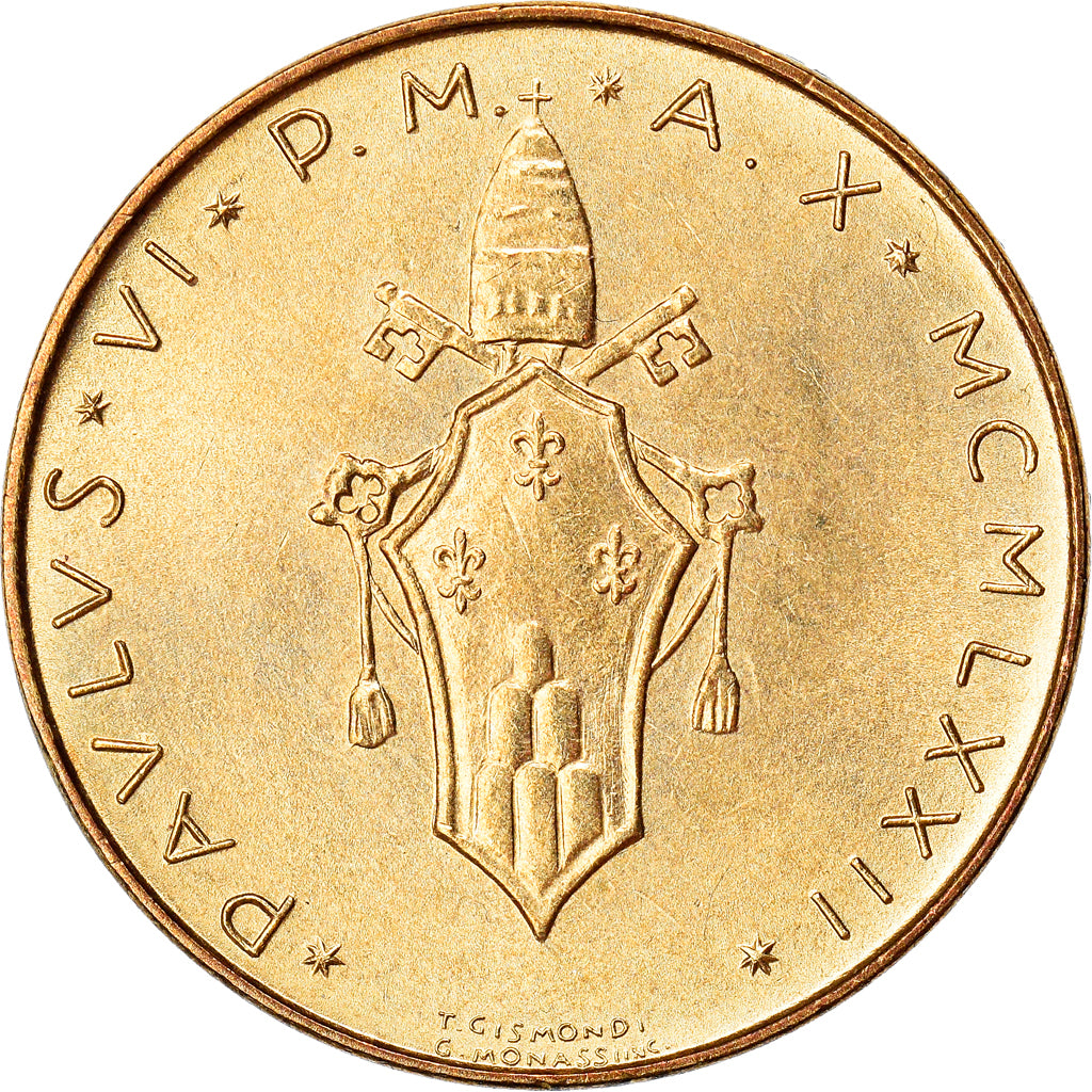 Moneta, CITTÀ DEL VATICANO, Paul VI, 20 Lire, 1972, SPL+, Alluminio-bronzo
