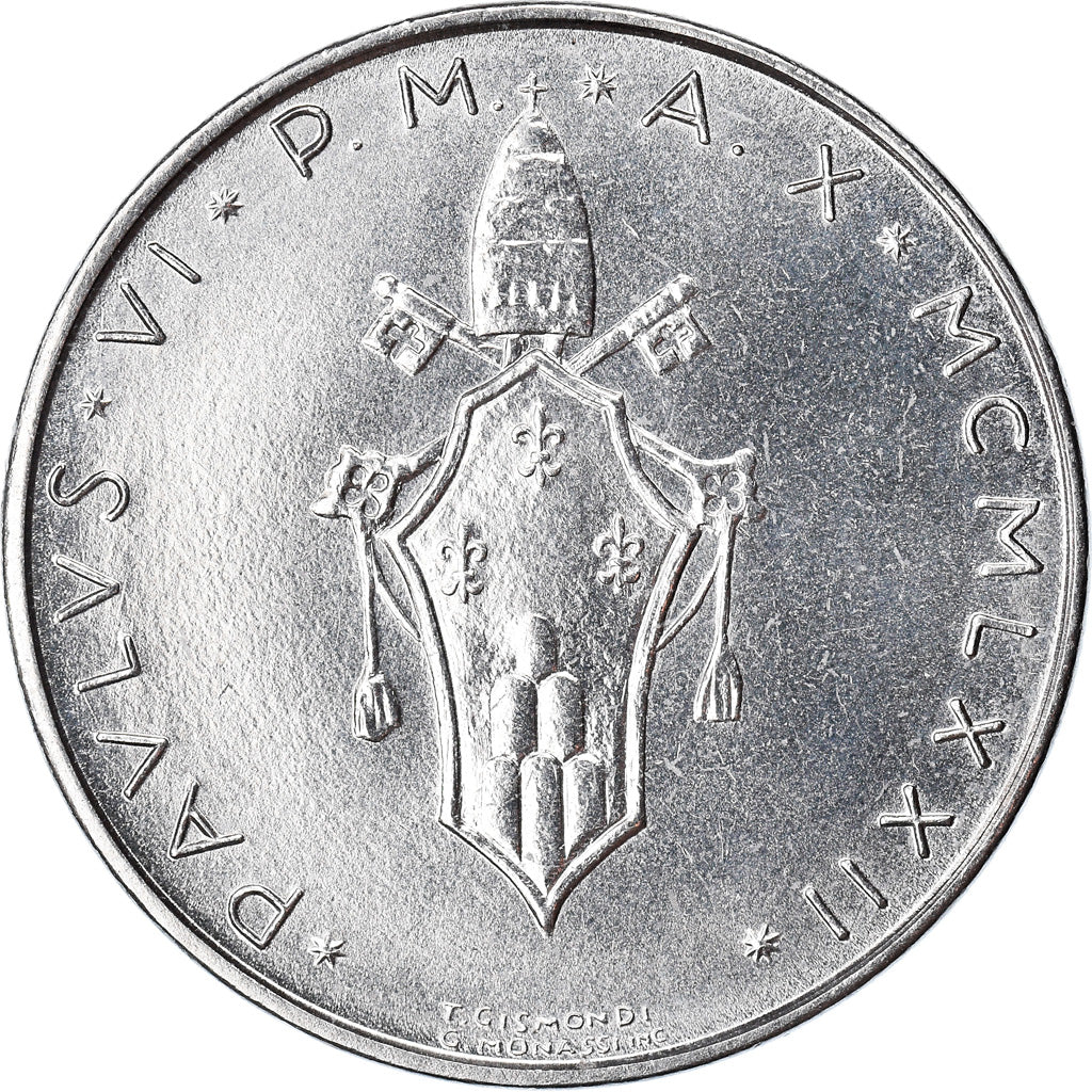 Moneta, CITTÀ DEL VATICANO, Paul VI, 50 Lire, 1972, SPL+, Acciaio inossidabile