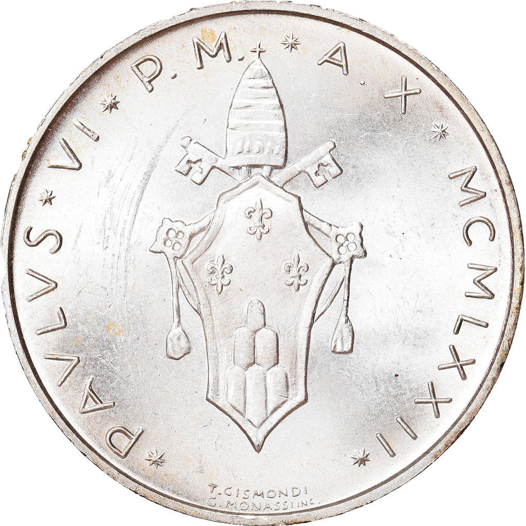 Moneda, CIUDAD DEL VATICANO, Paul VI, 500 Lire, 1972, SC, Plata, KM:123