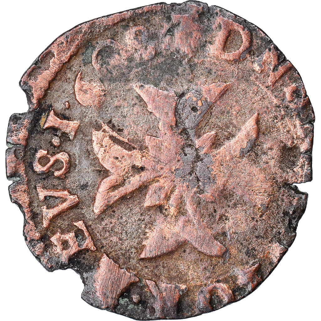 Moeda, França, DOMBES, Henri II de Montpensier, Liard, 1608, Trévoux