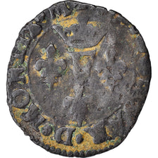 Monnaie, France, DOMBES, François II de Montpensier, Liard, 1590, Trévoux, TB