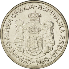SERBIA, 20 Dinara, 2006, KM #42, MS(63), Copper-Nickel-Zinc, 28, 9.04