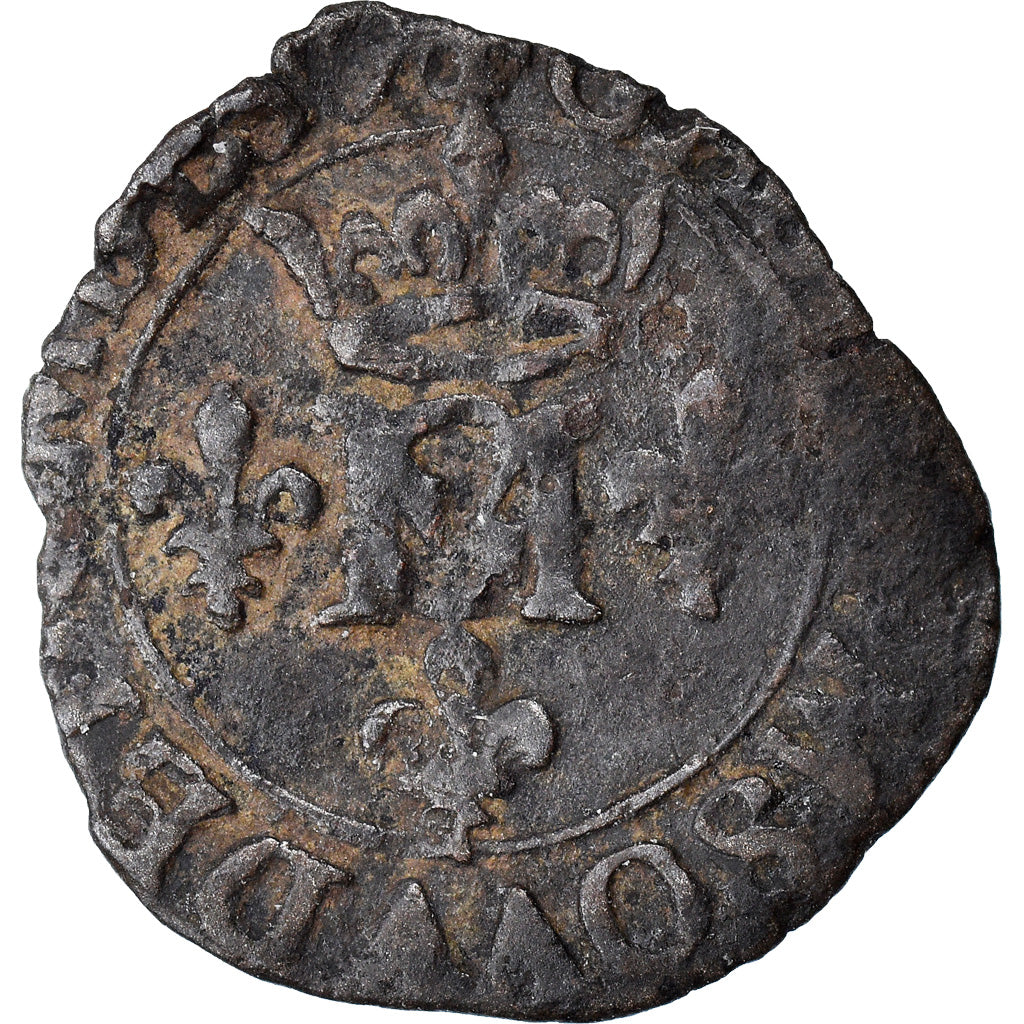 Monnaie, France, DOMBES, Gaston d'Orleans et Marie, Liard, 1628, Trévoux, TB+