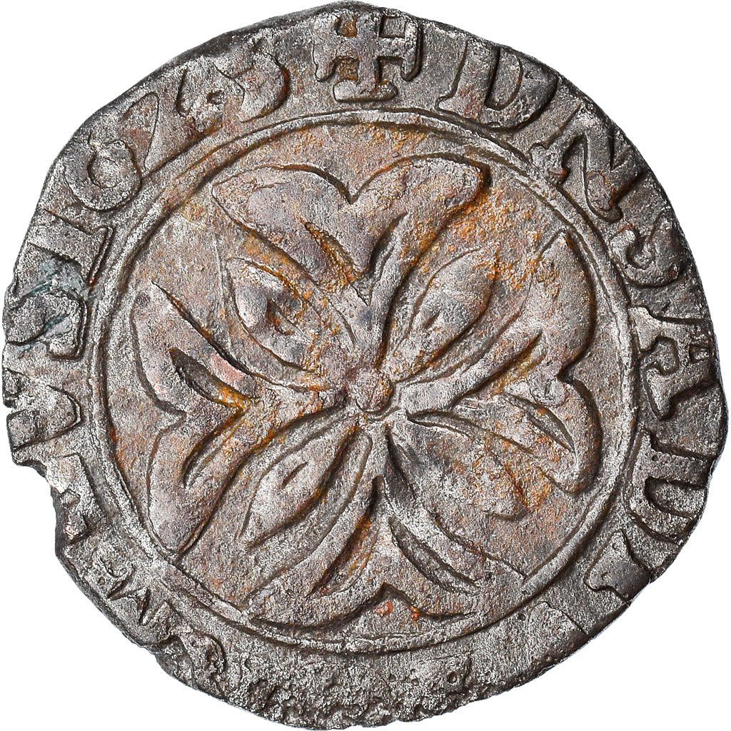 Moeda, França, DOMBES, Marie de Montpensier, Liard, 1628, Trévoux, VF(30-35)