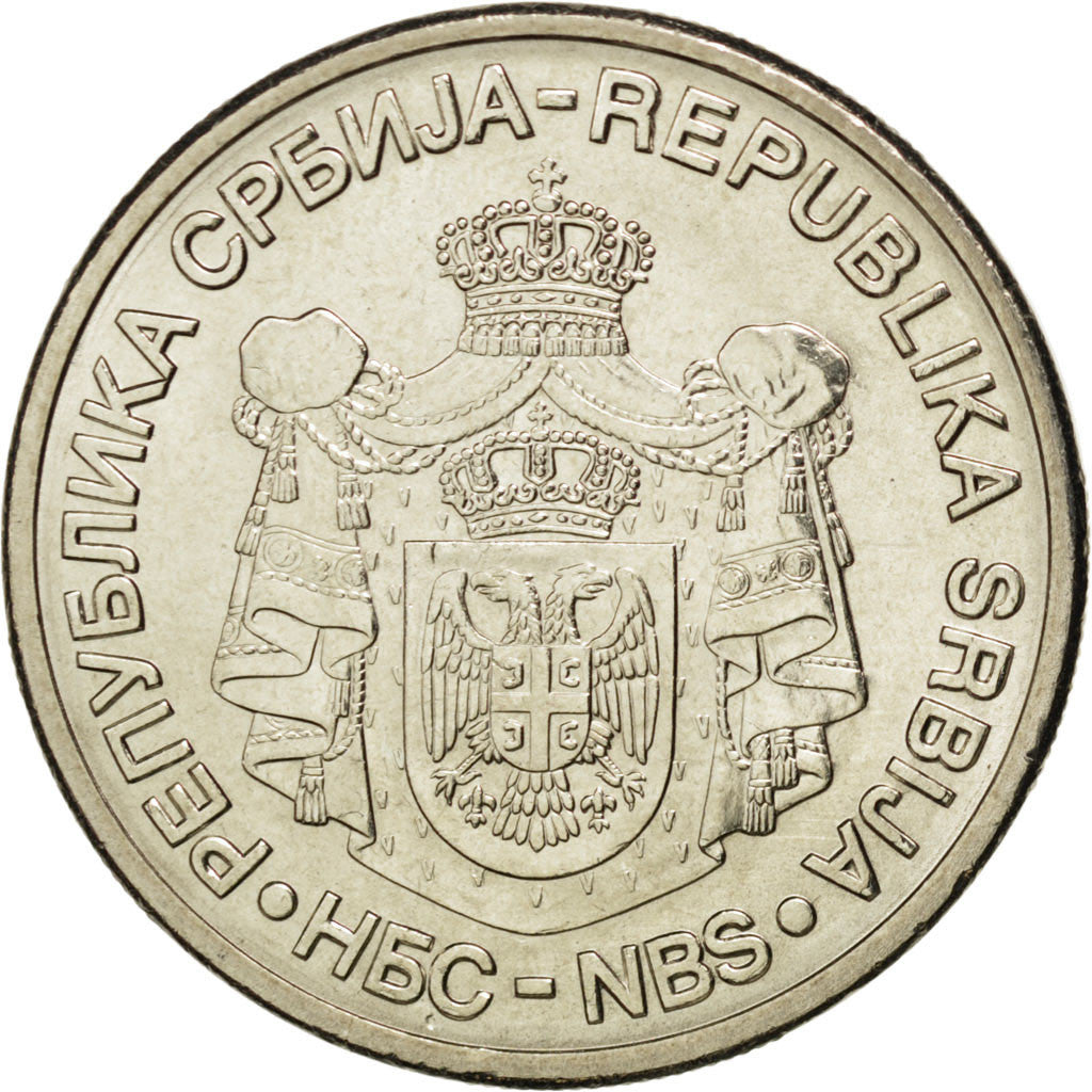 Coin, Serbia, 20 Dinara, 2009, MS(63), Copper-Nickel-Zinc, KM:52