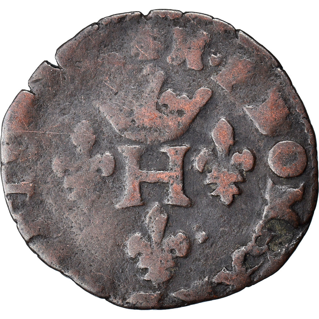 Monnaie, France, DOMBES, Henri II de Montpensier, Liard, 1595, Trévoux, TB