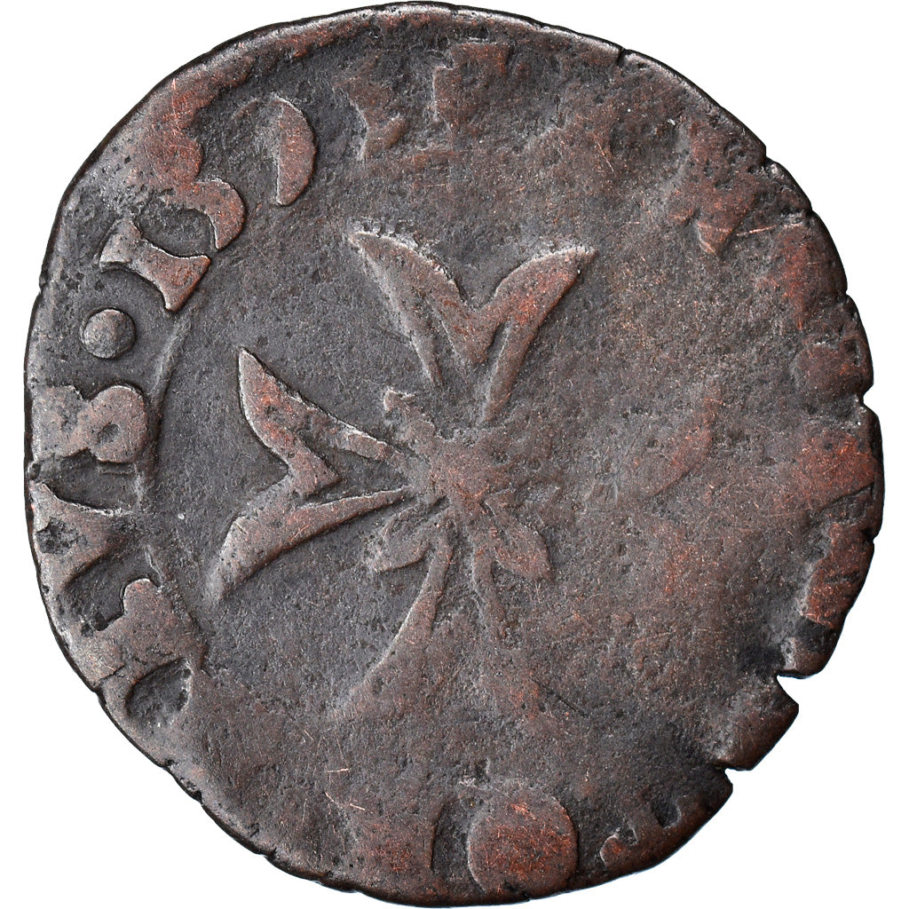 Monnaie, France, DOMBES, Henri II de Montpensier, Liard, 1595, Trévoux, TB