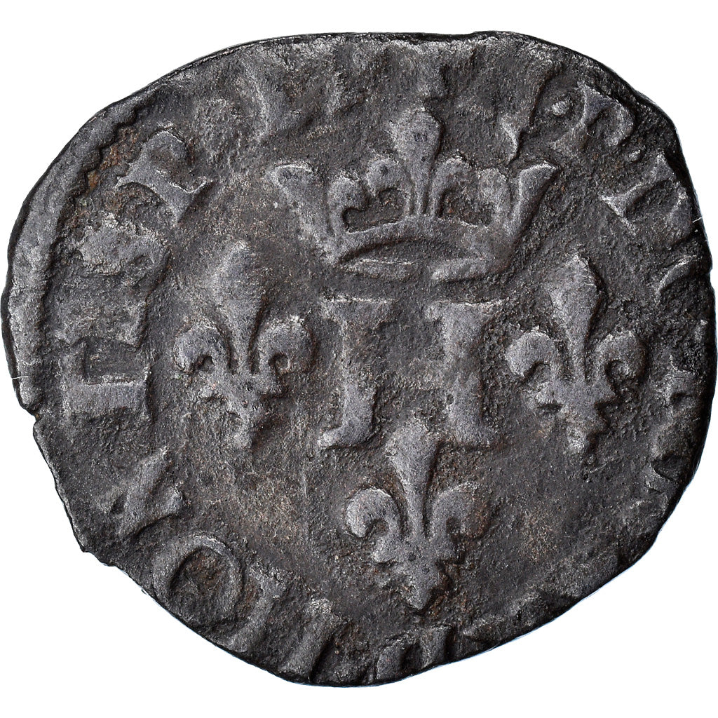 Monnaie, France, DOMBES, Henri II de Montpensier, Liard, 1596, Trévoux, TB+