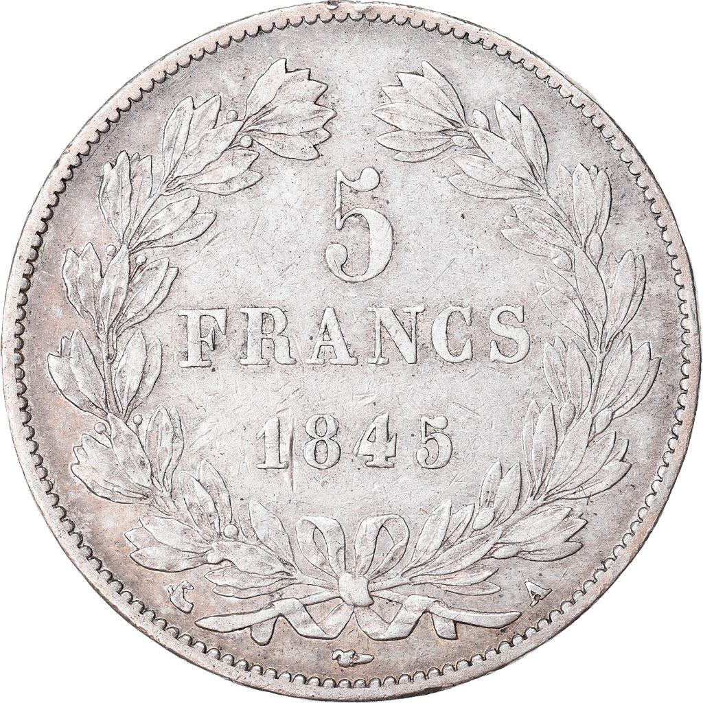 Coin, France, Louis-Philippe, 5 Francs, 1845, Paris, EF(40-45), Silver