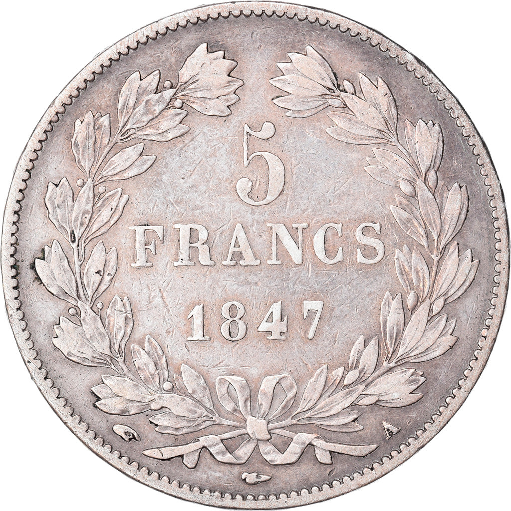 Coin, France, Louis-Philippe, 5 Francs, 1847, Paris, EF(40-45), Silver
