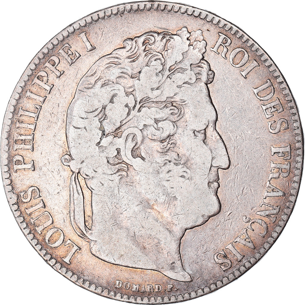Moneta, Francia, Louis-Philippe, 5 Francs, 1834, Nantes, MB, Argento, KM:749.12