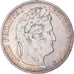 Moneda, Francia, Louis-Philippe, 5 Francs, 1834, Nantes, BC+, Plata, KM:749.12
