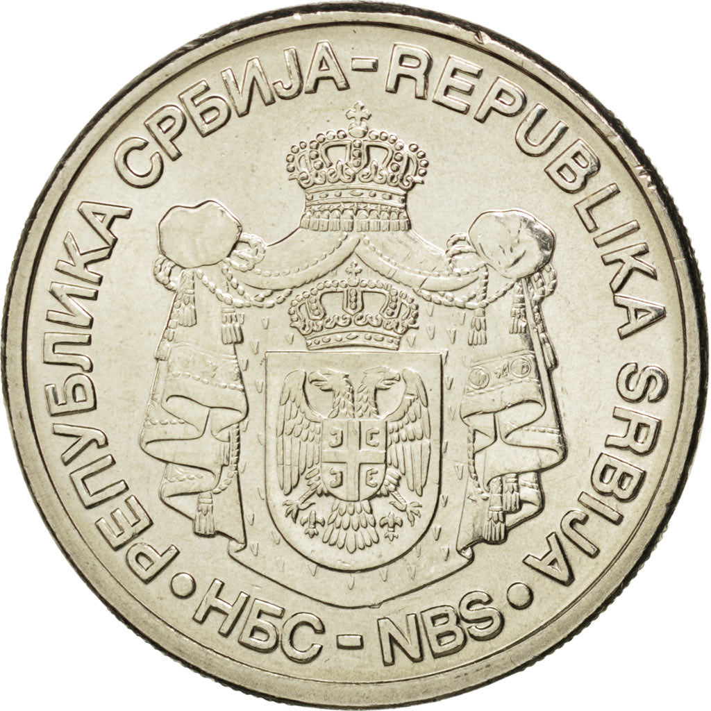 Coin, Serbia, 20 Dinara, 2006, MS(63), Copper-Nickel-Zinc, KM:42
