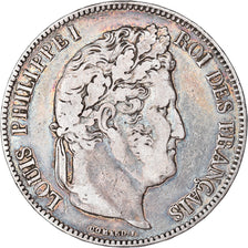 Coin, France, Louis-Philippe, 5 Francs, 1834, Bordeaux, VF(20-25), Silver