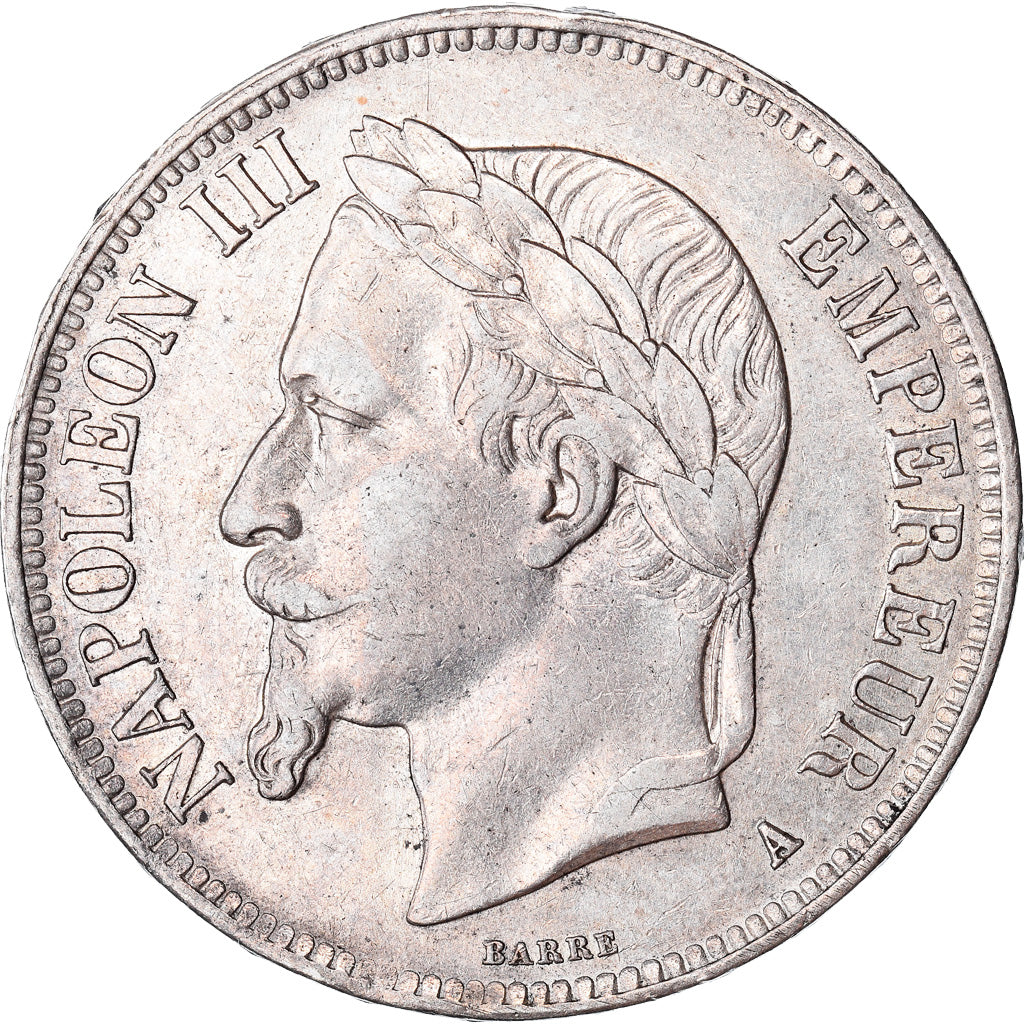 Coin, France, Napoleon III, 5 Francs, 1868, Paris, EF(40-45), Silver, KM:799.1