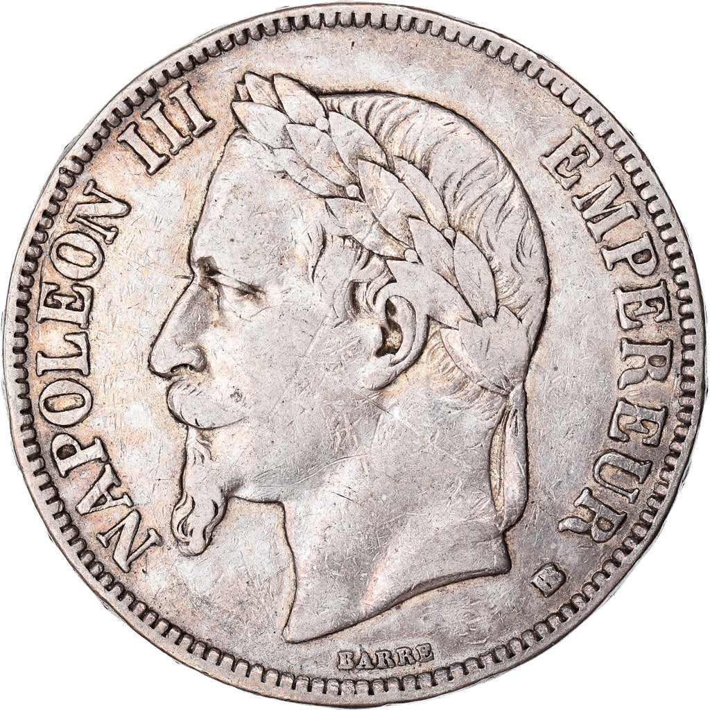 Monnaie, France, Napoléon III, 5 Francs, 1868, Strasbourg, TB+, Argent