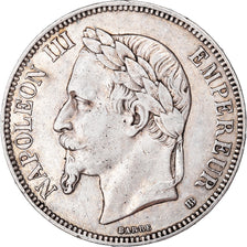 Monnaie, France, Napoléon III, 5 Francs, 1869, Strasbourg, TTB, Argent