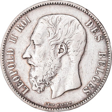 Coin, Belgium, Leopold II, 5 Francs, 5 Frank, 1873, VF(30-35), Silver, KM:24