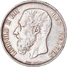 Coin, Belgium, Leopold II, 5 Francs, 5 Frank, 1873, EF(40-45), Silver, KM:24