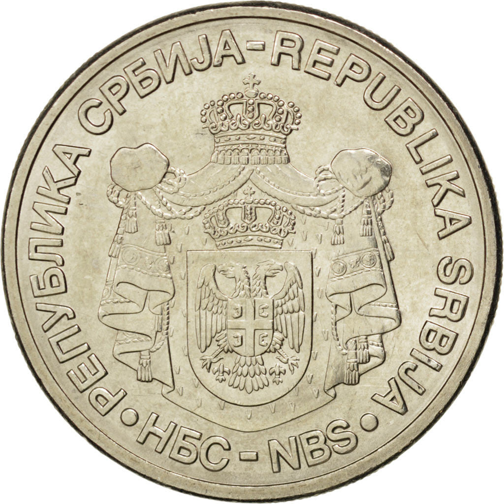 Coin, Serbia, 20 Dinara, 2009, MS(63), Copper-Nickel-Zinc, KM:52