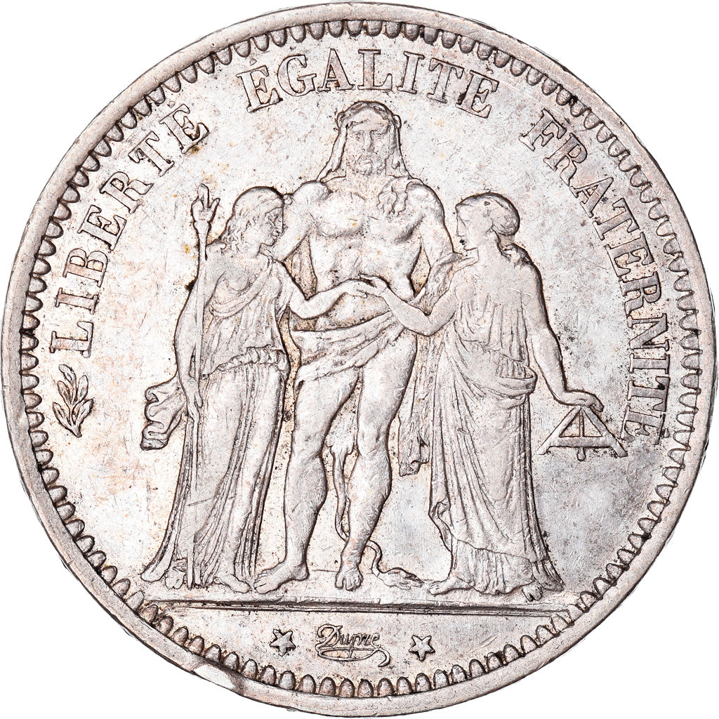 Moneta, Francia, Hercule, 5 Francs, 1873, Bordeaux, BB, Argento, KM:820.2