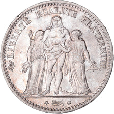 Moeda, França, Hercule, 5 Francs, 1874, Bordeaux, EF(40-45), Prata, KM:820.2