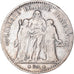 Moeda, França, Hercule, 5 Francs, 1876, Paris, VF(20-25), Prata, KM:820.1