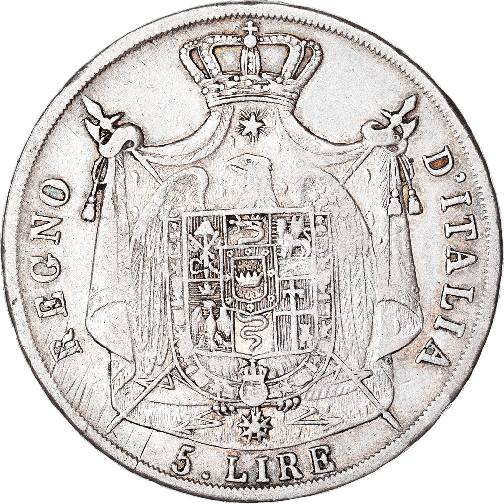 Moneta, STATI ITALIANI, KINGDOM OF NAPOLEON, Napoleon I, 5 Lire, 1811, Milan