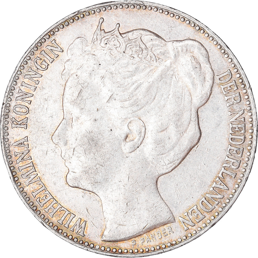 Moneda, Países Bajos, Wilhelmina I, 2-1/2 Gulden, 1898, Utrecht, MBC+, Plata