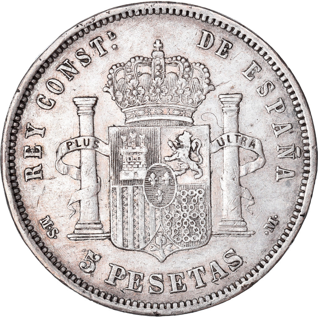 Münze, Spanien, Alfonso XII, 5 Pesetas, 1883, Madrid, SS, Silber, KM:688