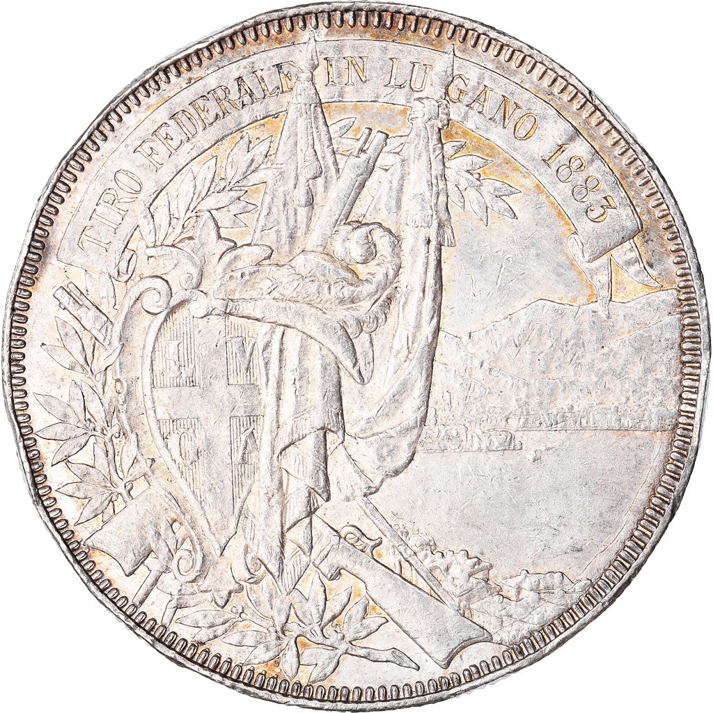 Coin, Switzerland, 5 Francs, 1883, AU(50-53), Silver, KM:S16
