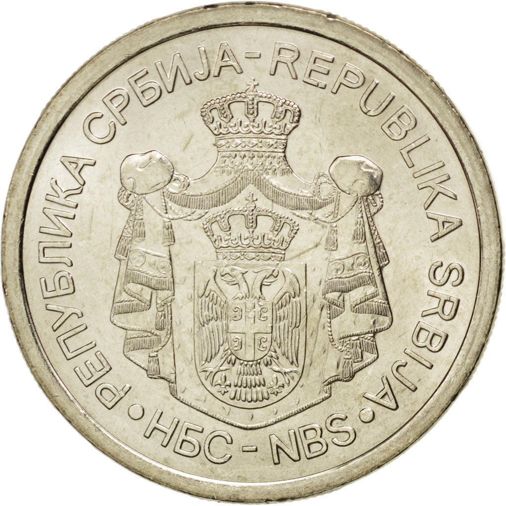 Serbia , 20 Dinara, 2012, KM #New, MS(63), Copper-Nickel-Zinc, 9.06