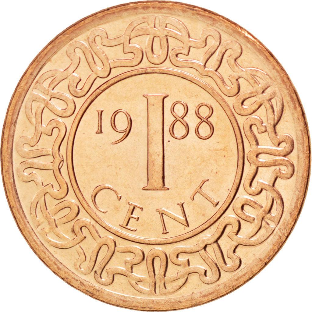 SURINAME, Cent, 1988, KM #11b, MS(63), Copper Plated Steel, 18, 2.31