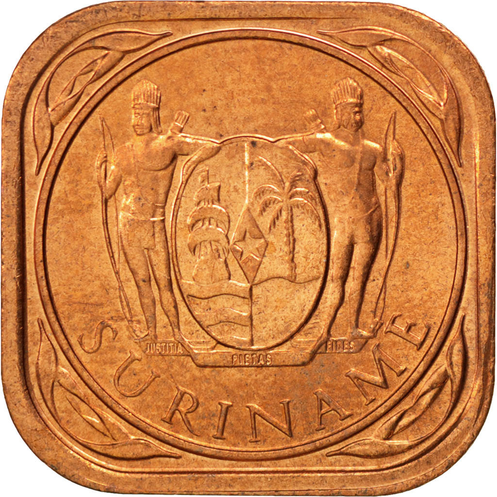 SURINAME, 5 Cents, 1988, KM #12.1b, MS(63), Copper Plated Steel, 18, 3.01