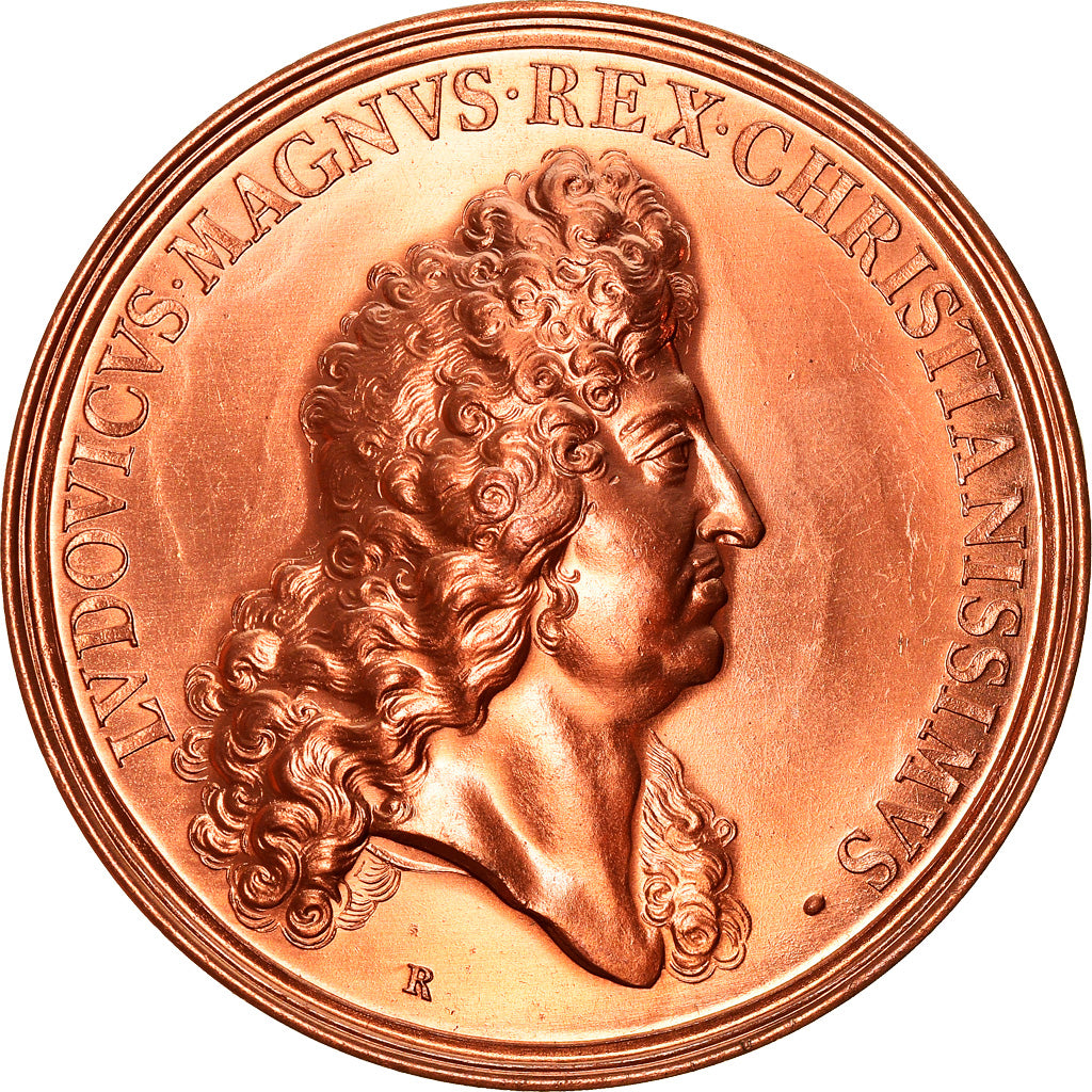 France, Medal, Louis XIV, Construction du Pont Royal, History, Molart