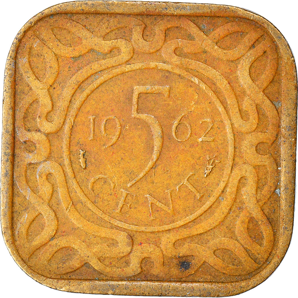 Monnaie, Surinam, 5 Cents, 1962, TTB, Nickel-brass, KM:12.1