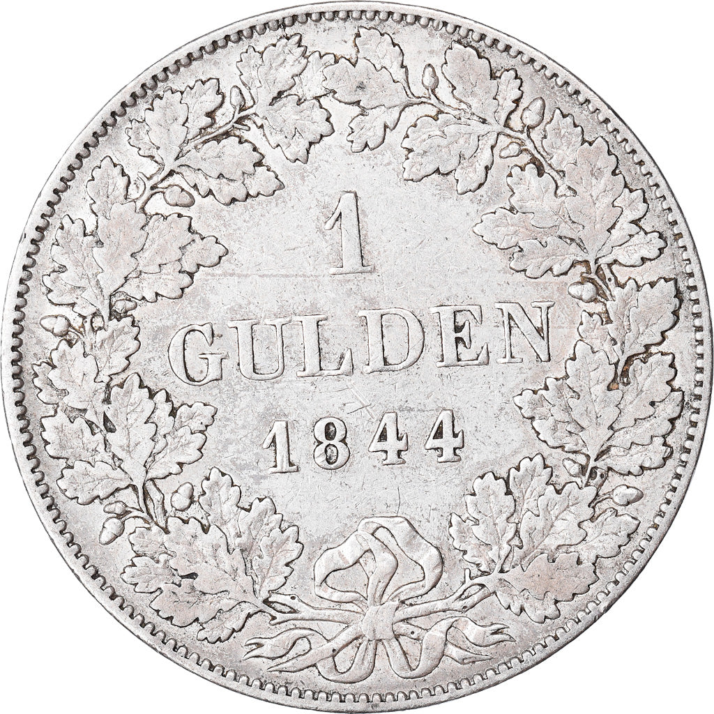 Münze, Deutsch Staaten, BAVARIA, Ludwig I, Gulden, 1844, SS, Silber, KM:788
